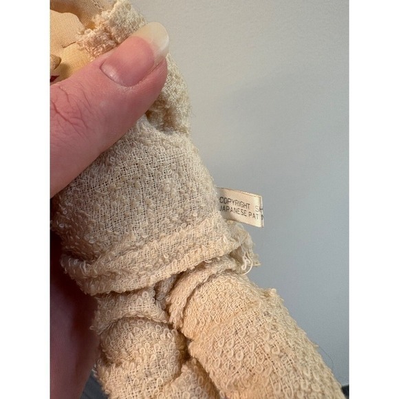 1959 Terry Cloth Doll Sleeping Baby Toy Vintage Collectible Japanese 7" - Picture 7 of 8